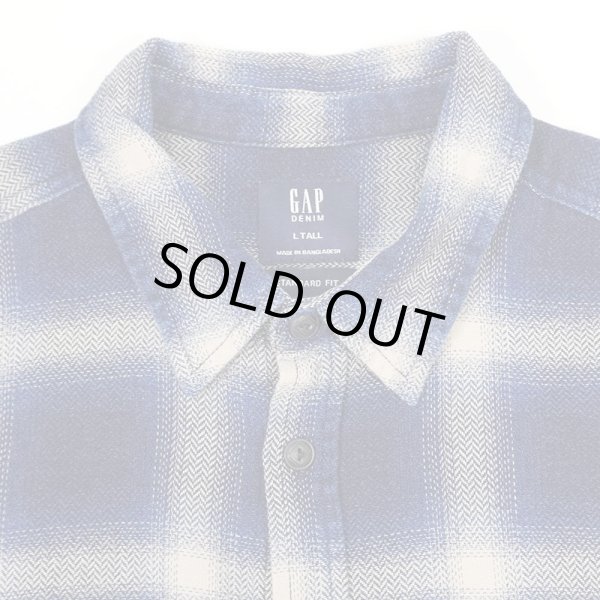 画像3: 10's GAP フランネル ワークシャツ "Ombre Plaid" (3)