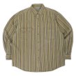 画像1: 00's FADED GLORY マルチストライプ柄 ワークシャツ (1)
