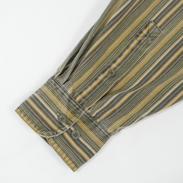 画像4: 00's FADED GLORY マルチストライプ柄 ワークシャツ (4)