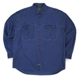 90's L.L.Bean インディゴ染めコットンニット 