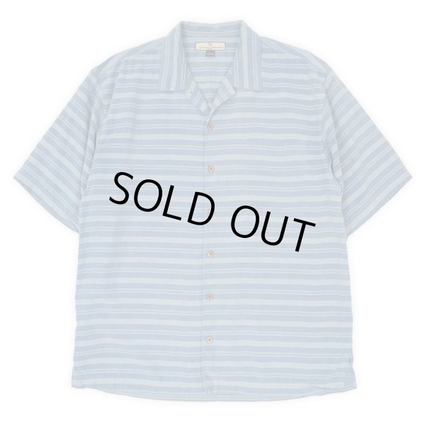 画像1: 00's Tommy Bahama S/S オープンカラーシャツ “Malti Border Pattern” (1)