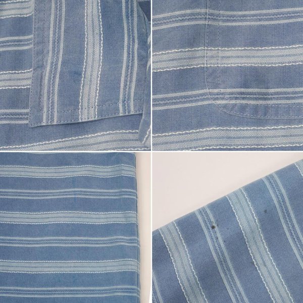 画像4: 00's Tommy Bahama S/S オープンカラーシャツ “Malti Border Pattern” (4)