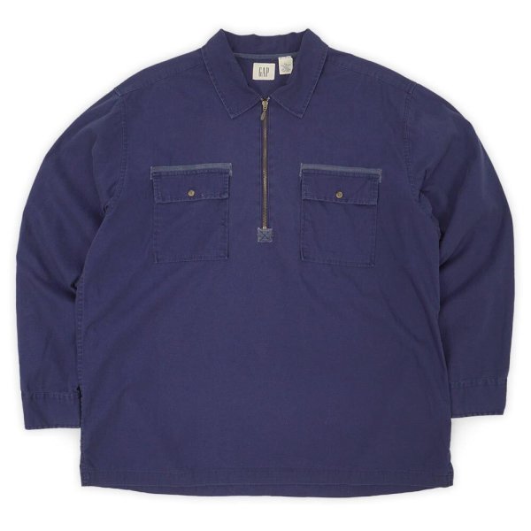 画像1: Early 00's OLD GAP ハーフジップ プルオーバーシャツ (1)