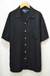 画像1: 90's Polo Ralph Lauren S/S オープンカラーシャツ “BLACK / SILK×LINEN” (1)