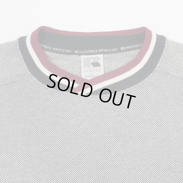 画像3: 90's RUSSELL コットンピケ Vネックスウェット "MADE IN USA / GRAY" (3)