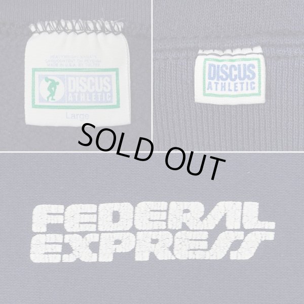 画像3: 90's FedEx ロゴプリント スウェット "MADE IN USA / DISCUS body" (3)