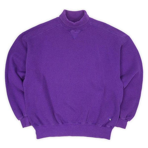画像1: 90's RUSSELL タートルネック ブランクスウェット “HIGH COTTON / MADE IN USA” (1)