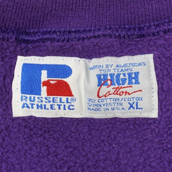 画像2: 90's RUSSELL タートルネック ブランクスウェット “HIGH COTTON / MADE IN USA” (2)