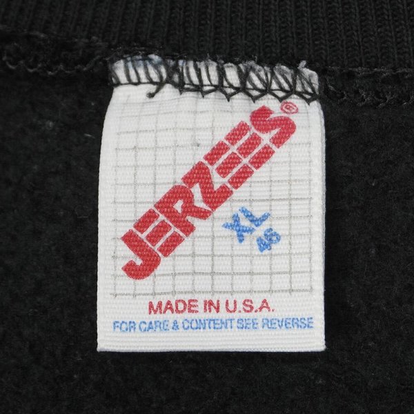 画像2: 80's JERZEES カレッジプリント スウェット "BLACK / MADE IN USA" (2)
