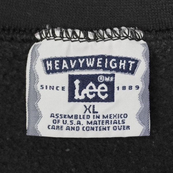 画像2: 90's Lee ロゴ刺繍 スウェット "FADE BLACK" (2)