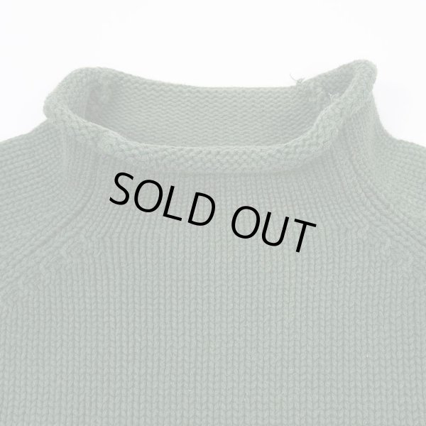 画像3: 00's J.CREW ロールネック コットンニット "GREEN" (3)