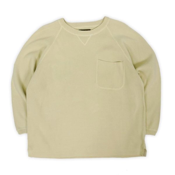 画像1: 90's Eddie Bauer ポケット付き コットンニット "黒タグ" (1)