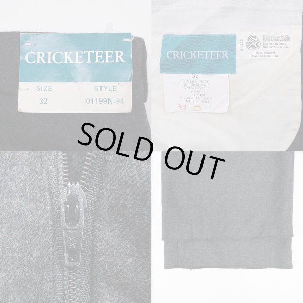 画像3: 90's CRICKETEER 2タック ウールスラックス "DEADSTOCK" (3)