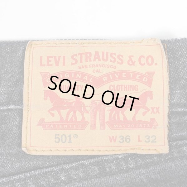 画像3: 00's Levi's 501 先染めブラックデニムパンツ "STRETCH / W36 L32" (3)
