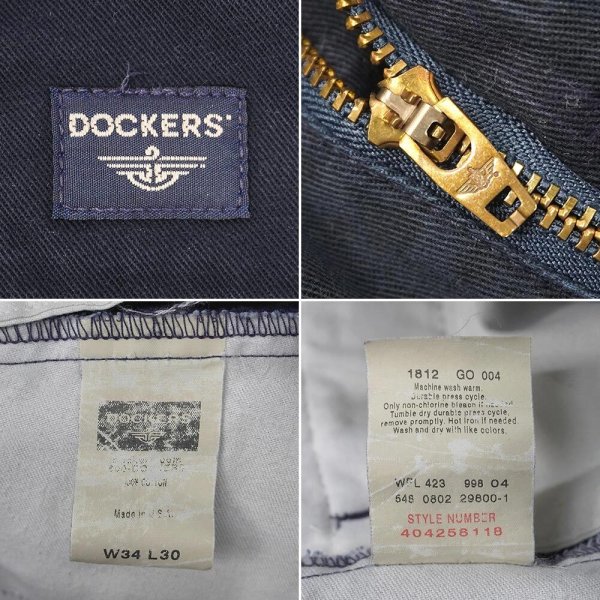 画像3: Early 00's DOCKERS 2タック チノトラウザー "MADE IN USA / W34 L30" (3)
