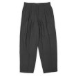 画像1: 90's Claiborne 2タック リネン×レーヨン HBTトラウザー "BLACK / Fabric woven in italy" (1)