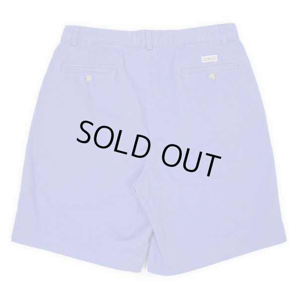 画像2: 90's Polo Ralph Lauren 2タックチノショーツ "TYLER SHORT / BLUE" (2)