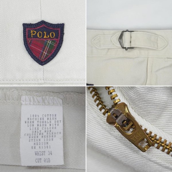 画像4: Early 90's Polo Ralph Lauren グルカショーツ "MADE IN USA / Ivory" (4)