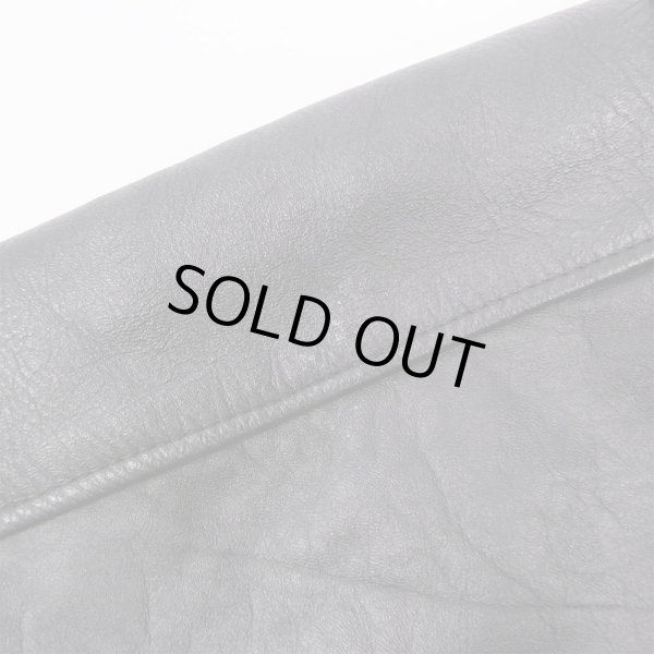 画像5: 80's PLAY NETWORK レザー切り替えスタジャン “ALL BLACK / MADE IN USA” (5)