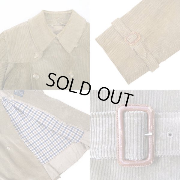 画像4: 70's Aquascutum 太畝コーデュロイ トレンチコート "MADE IN CANADA" (4)