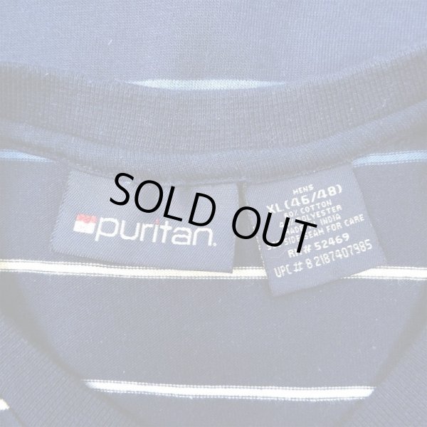画像2: 90's Puritan マルチボーダー ポケットTシャツ (2)