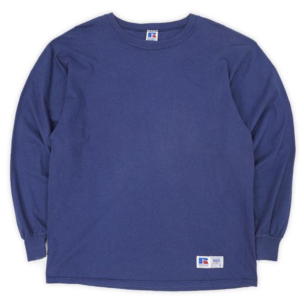画像1: 90's RUSSELL L/S ブランクTシャツ "HIGH COTTON / MADE IN USA" (1)