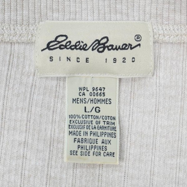 画像2: 90's Eddie Bauer ヘンリーネックカットソー (2)