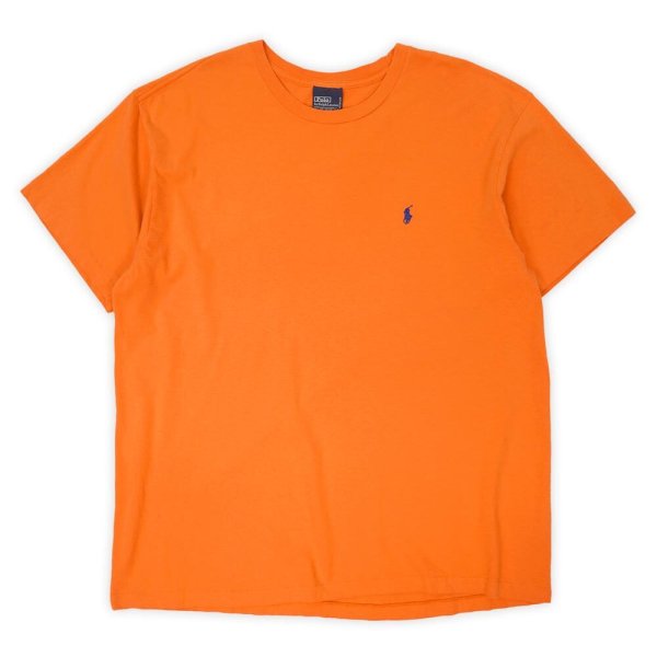 画像1: 90's Polo Ralph Lauren ロゴ刺? Tシャツ "Orange" (1)