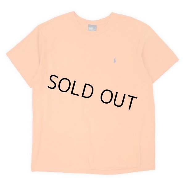画像1: 90's Polo Ralph Lauren ロゴ刺? Tシャツ "Orange" (1)
