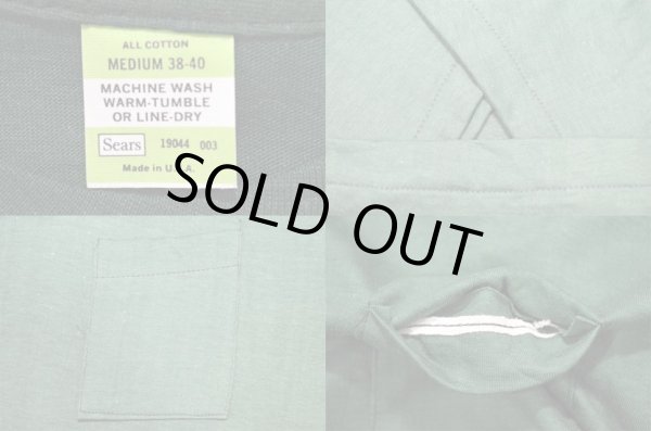画像3: 70-80's Sears ポケットTシャツ “DEADSTOCK / GREEN” (3)