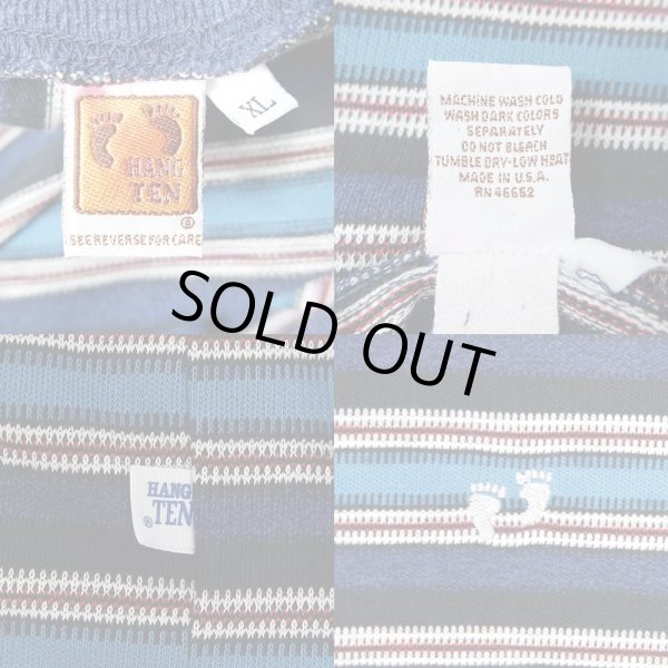 画像3: 90's HANG TEN マルチボーダー柄 Tシャツ “MADE IN USA” (3)