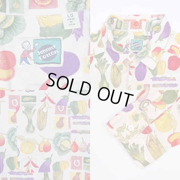 画像3: 90's Johnny Cotton 総柄シャツ "MADE IN USA" (3)