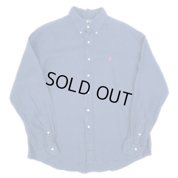 画像1: 00's Polo Ralph Lauren リネンボタンダウンシャツ (1)