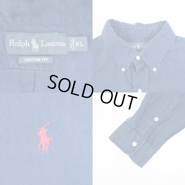 画像3: 00's Polo Ralph Lauren リネンボタンダウンシャツ (3)