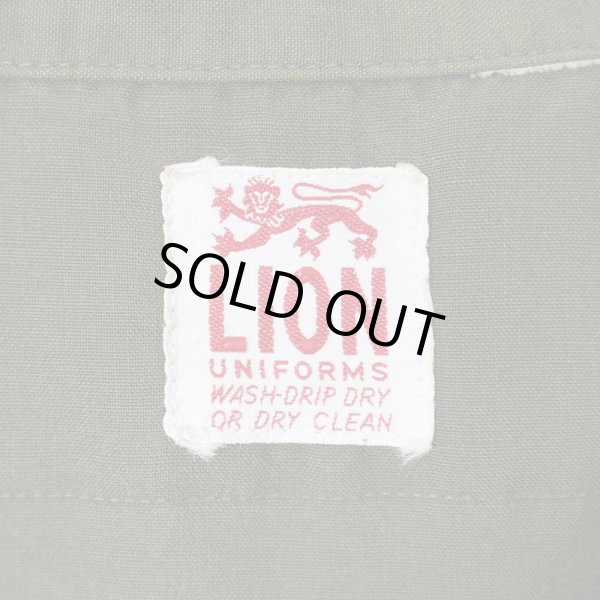 画像2: 60's LION UNIFORMS S/S オープンカラー ワークシャツ (2)