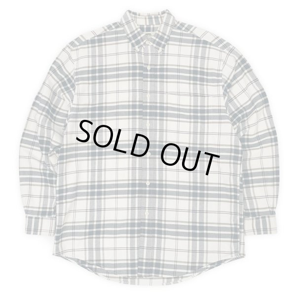 画像1: 90's Eddie Bauer ボタンダウンシャツ “Navy Plaid” (1)