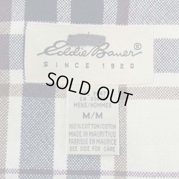 画像2: 90's Eddie Bauer ボタンダウンシャツ “Navy Plaid” (2)