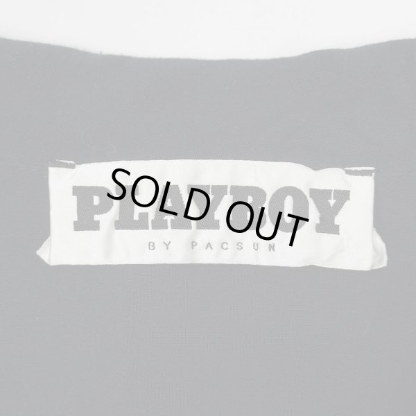 画像2: 00's PLAYBOY オープンカラー レーヨンシャツ “BLACK” (2)