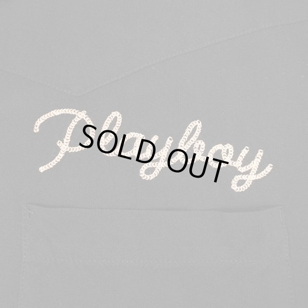 画像3: 00's PLAYBOY オープンカラー レーヨンシャツ “BLACK” (3)