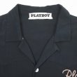 画像4: 00's PLAYBOY オープンカラー レーヨンシャツ “BLACK” (4)