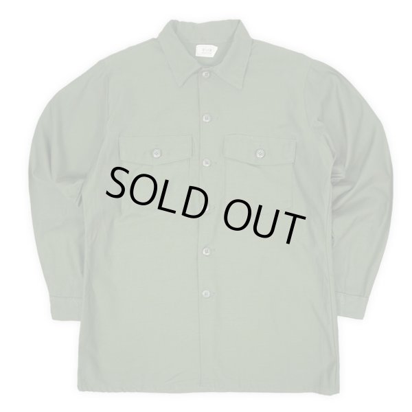 画像1: 70's US.ARMY コットンサテン ユーティリティーシャツ "DEADSTOCK" (1)