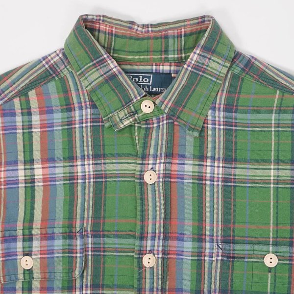 画像3: Early 00's Polo Ralph Lauren チンストラップ ワークシャツ (3)