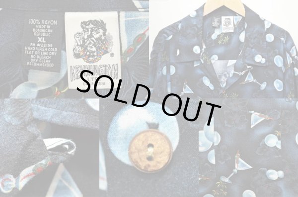 画像3: 90's KENNINGTON 総柄 オープンカラー レーヨンシャツ (3)