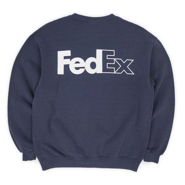 画像1: 90-00's FedEx ロゴプリントスウェット "Lee body" (1)