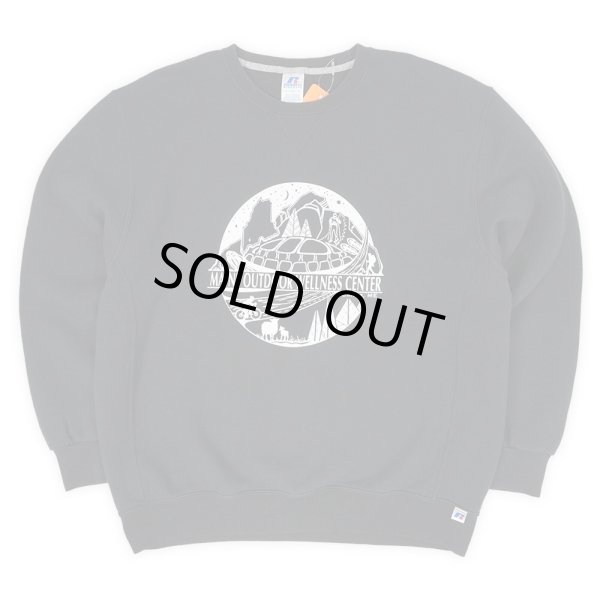 画像1: 00's MAINE OUTDOOR WELLNESS CENTER 両面プリントスウェット “RUSSELL BODY / BLACK” (1)