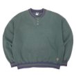 画像1: 90's RUSSELL リブライン ヘンリーネックスウェット “MADE IN USA” (1)