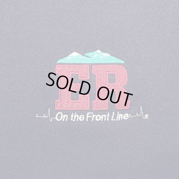 画像3: 90's Lee ロゴ刺繍 スウェット "NAVY / MADE IN USA" (3)