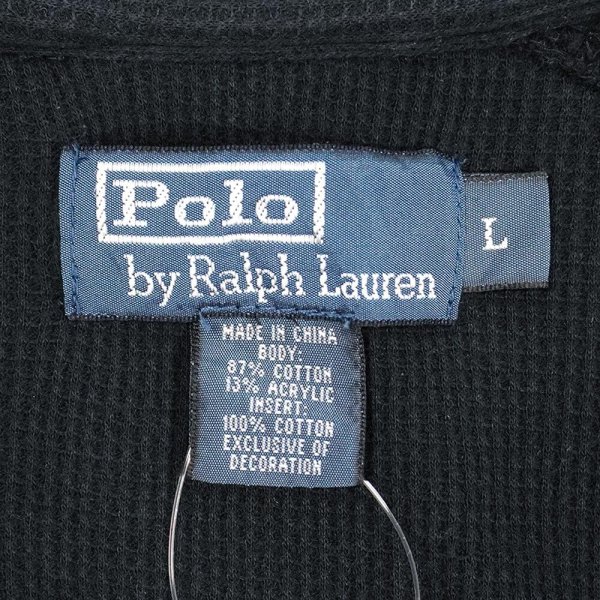 画像2: 00's Polo Ralph Lauren フルジップスウェット "BLACK" (2)