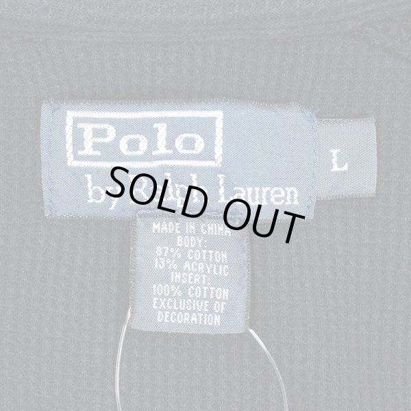 画像2: 00's Polo Ralph Lauren フルジップスウェット "BLACK" (2)