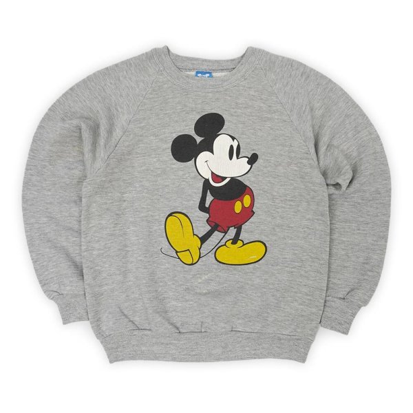 画像1: 80's Disney Mickey Mouse キャラクタープリント スウェット "MADE IN USA" (1)